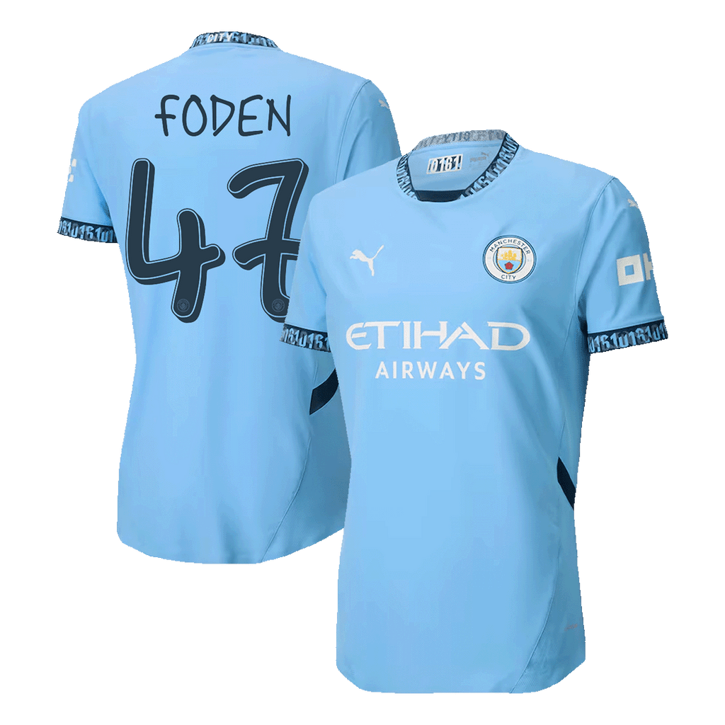 Manchester City FODEN #47 Home Jersey Authentic 2024/25 - UCL Edition - Football Shirt | SmartJerseys | Official Quality