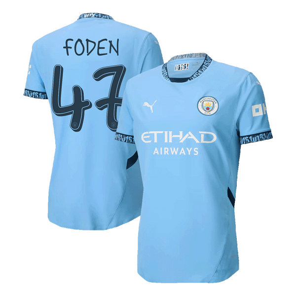 Manchester City FODEN #47 Home Jersey Authentic 2024/25 - UCL Edition - Football Shirt | SmartJerseys | Official Quality