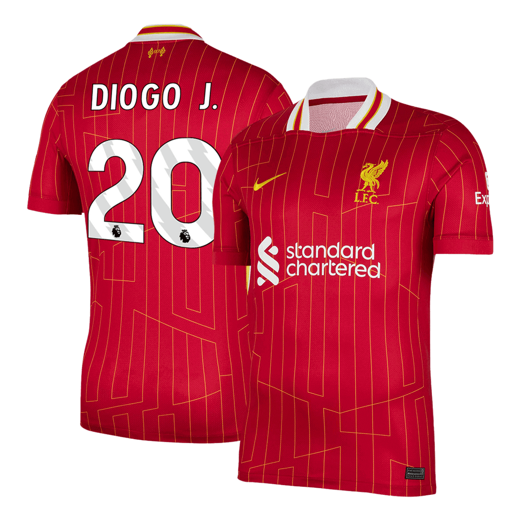 Liverpool DIOGO J. #20 Home Soccer Jersey 2024/25 - Football Shirt | SmartJerseys | Official Quality