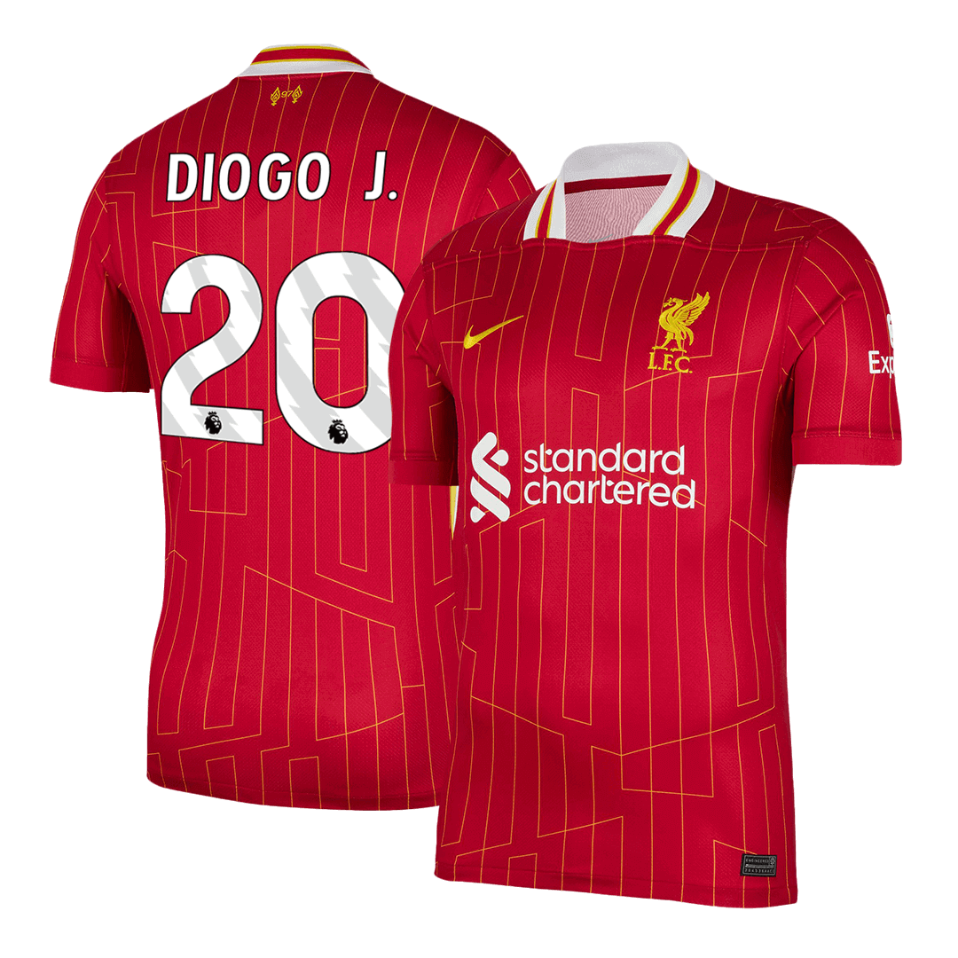Liverpool DIOGO J. #20 Home Soccer Jersey 2024/25 - Football Shirt | SmartJerseys | Official Quality