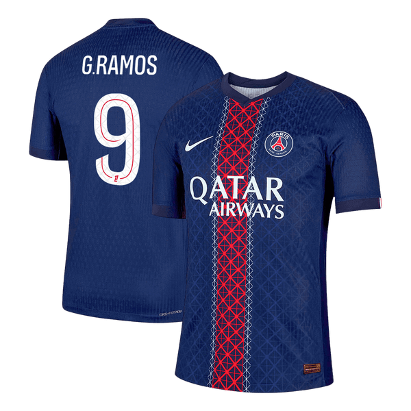 2025/26 G.RAMOS #9 Authentic PSG Home Soccer Jersey  Navy - Football Shirt | SmartJerseys | Official Quality