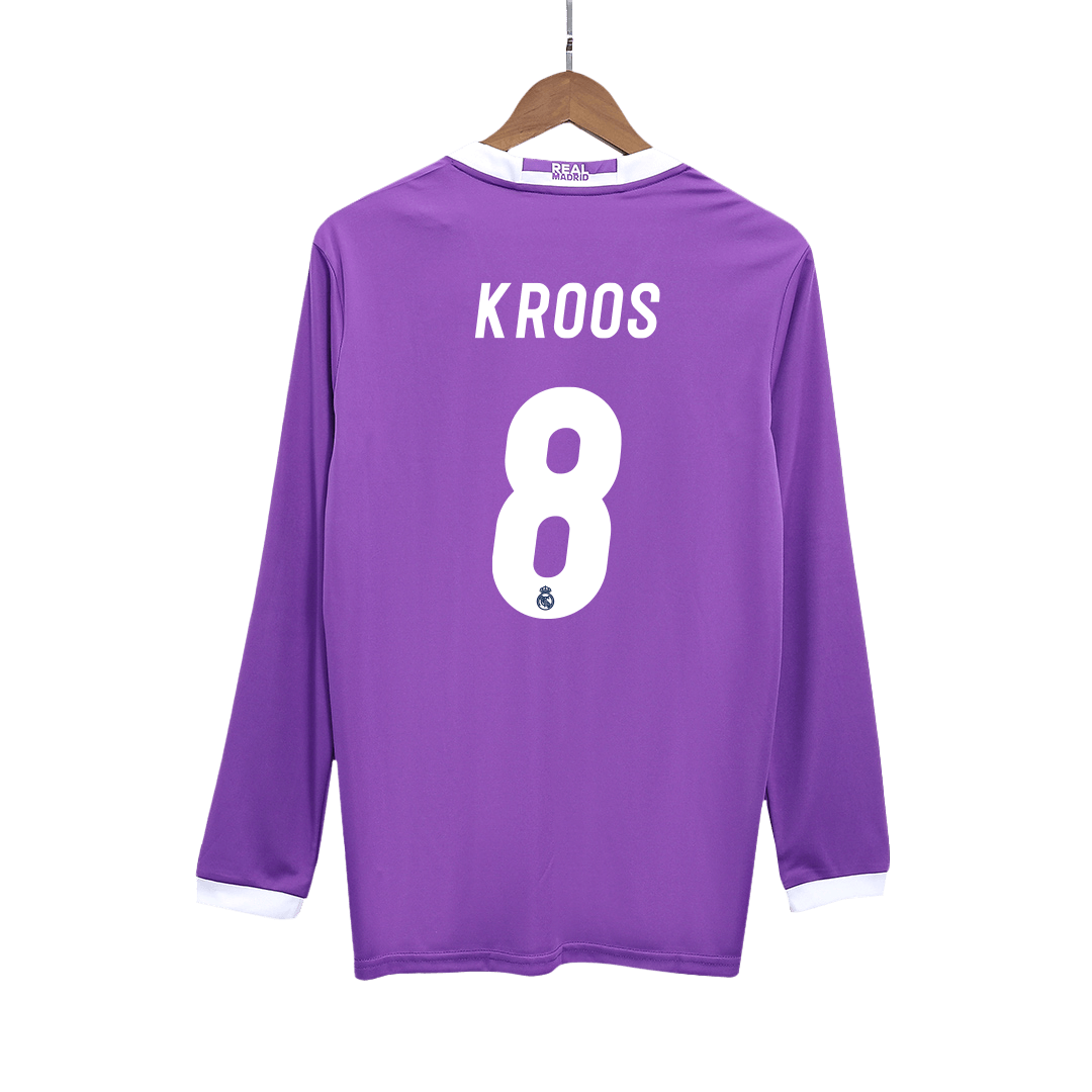 Real Madrid KROOS #8 Away Soccer Jersey Retro 2016/17 - Long Sleeve - Football Shirt | SmartJerseys | Official Quality