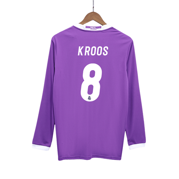 Real Madrid KROOS #8 Away Soccer Jersey Retro 2016/17 - Long Sleeve - Football Shirt | SmartJerseys | Official Quality