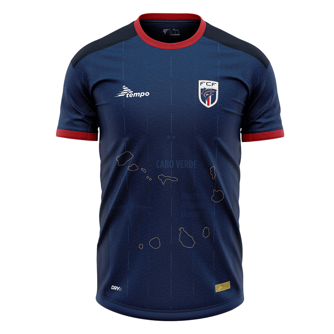 Camiseta de fútbol local de Cabo Verde 2025 Azul marino