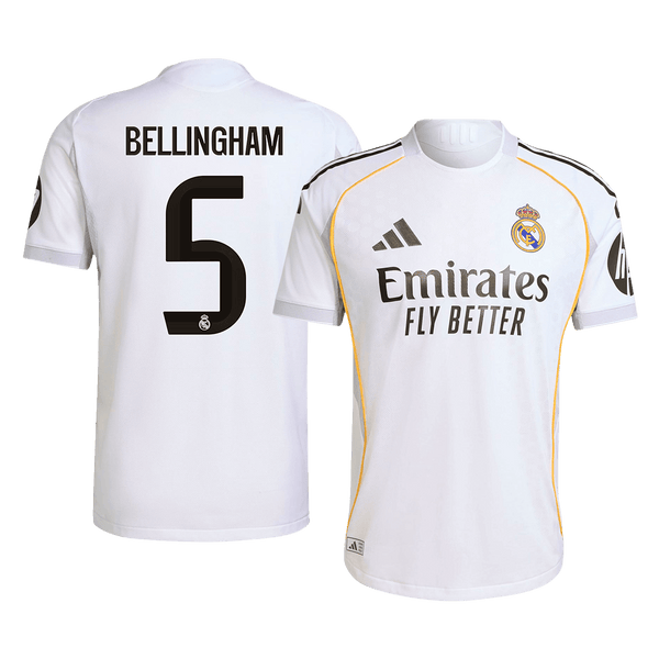 Real Madrid BELLINGHAM #5 Home Soccer Jersey Authentic 2025/26 - Football Shirt | SmartJerseys | Official Quality