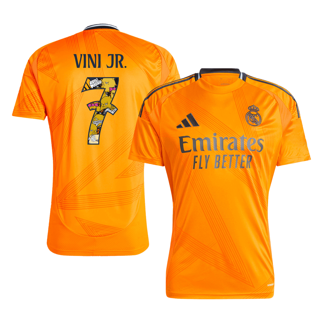 Real Madrid VINI JR. #7 Away Jersey 2024/25 - Bear Champ Font - Football Shirt | SmartJerseys | Official Quality