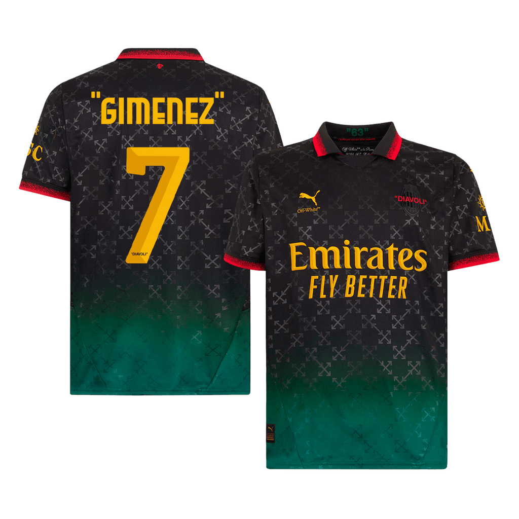 AC Milan "GIMENEZ" #7 Fourth Away Soccer Jersey 2024/25 - Football Shirt | SmartJerseys | Official Quality