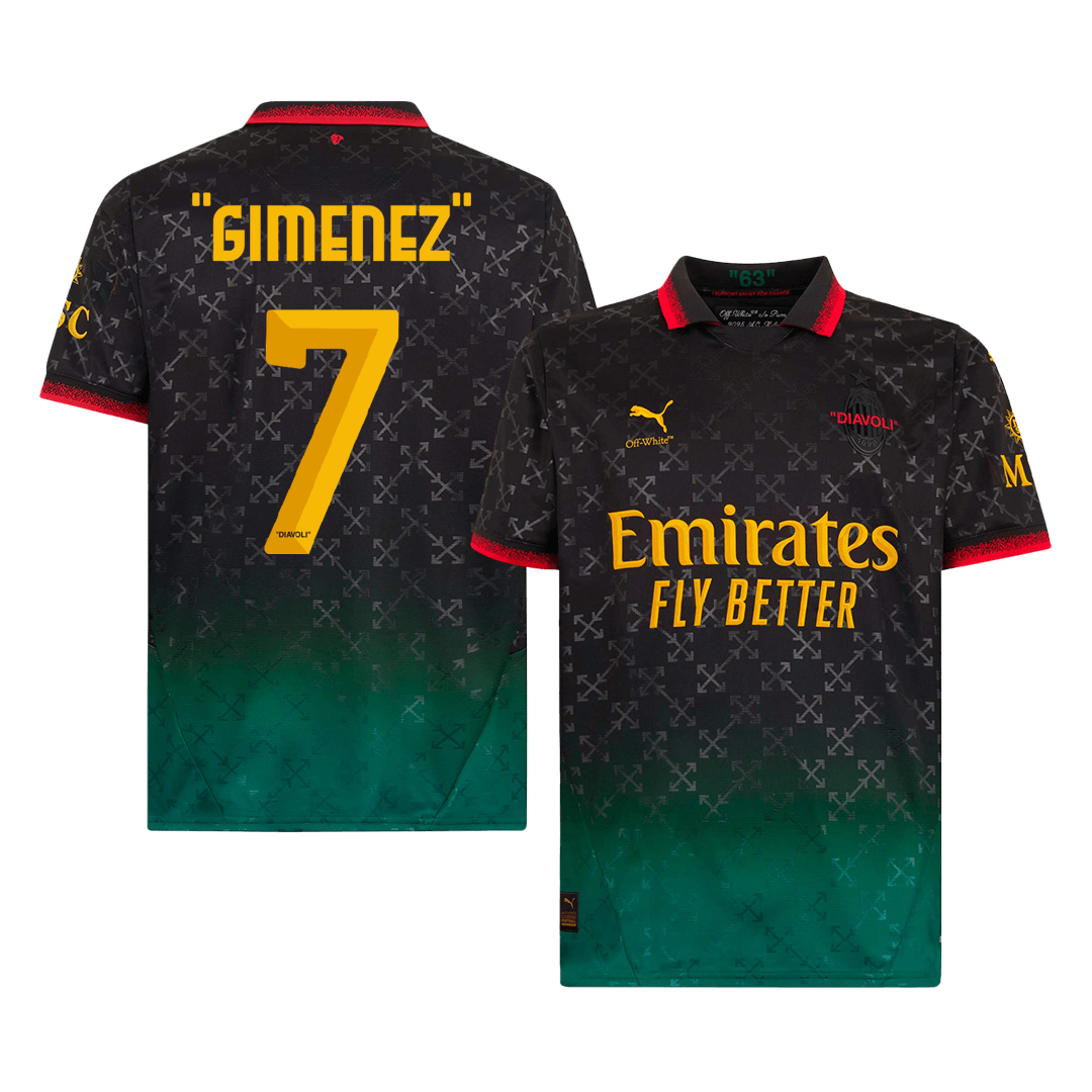 AC Milan "GIMENEZ" #7 Fourth Away Soccer Jersey 2024/25 - Football Shirt | SmartJerseys | Official Quality