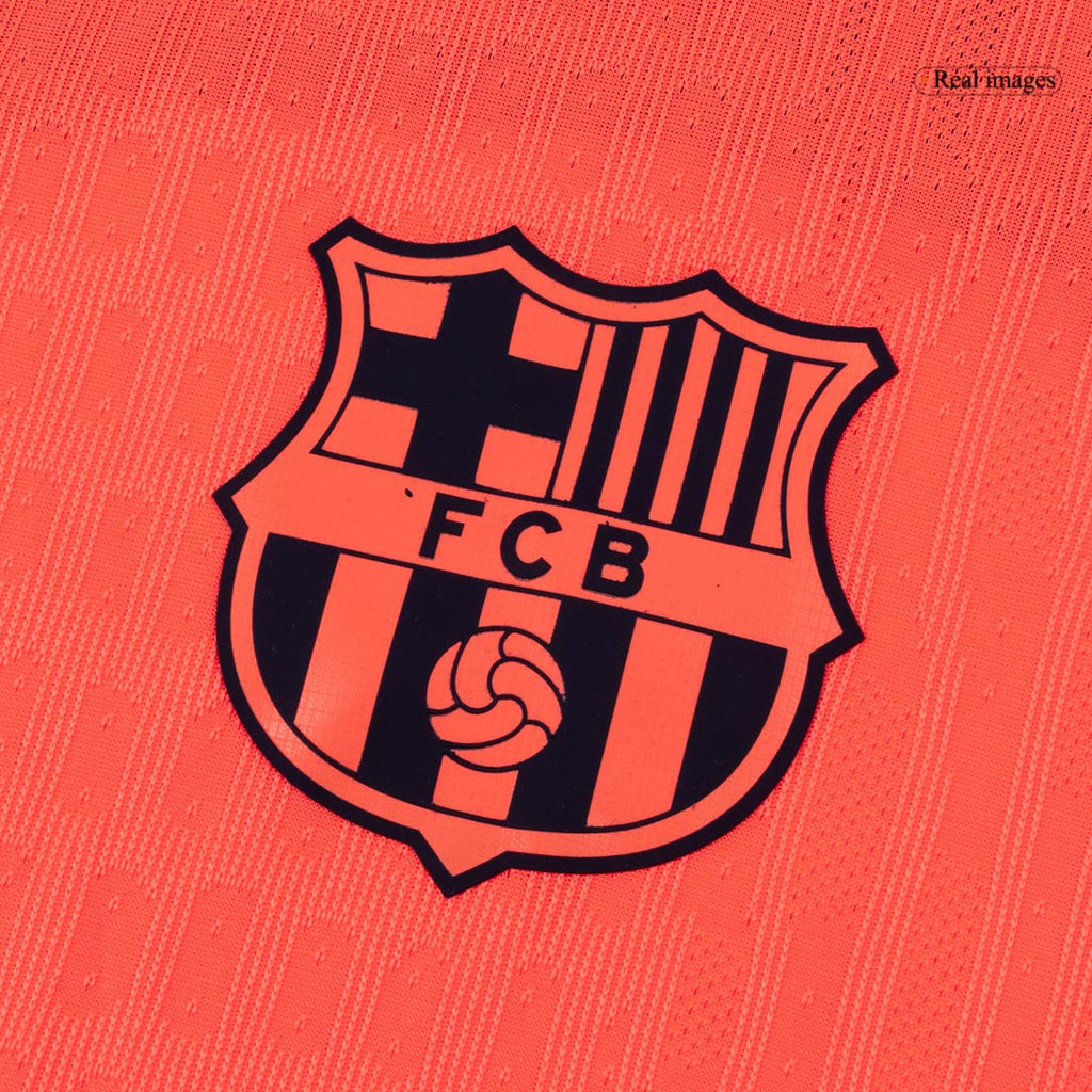 Camiseta de fútbol GAVI #6 Auténtica del Barcelona, ​​tercera equipación de visitante, naranja 25/26 - UCL