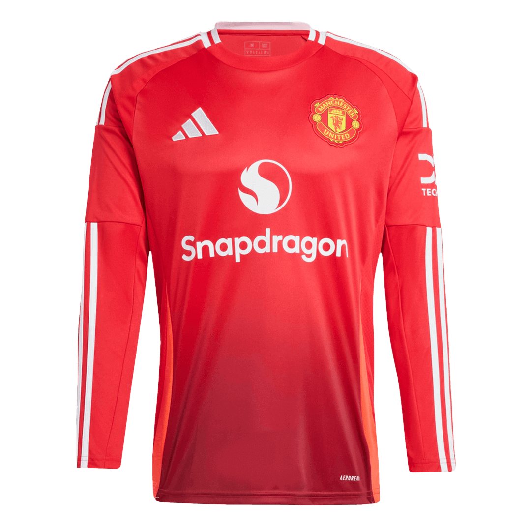 Manchester United Long Sleeve Home Jersey 2024/25 - Football Shirt | SmartJerseys | Official Quality