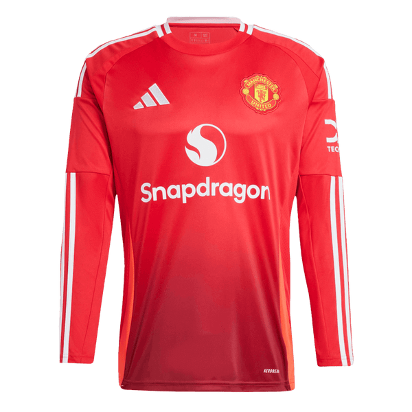 Manchester United Long Sleeve Home Jersey 2024/25 - Football Shirt | SmartJerseys | Official Quality