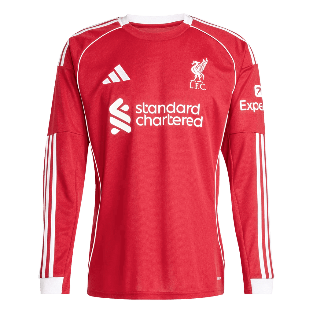 Liverpool Home Soccer Jersey Retro 2025/26 - Long Sleeve - Football Shirt | SmartJerseys | Official Quality