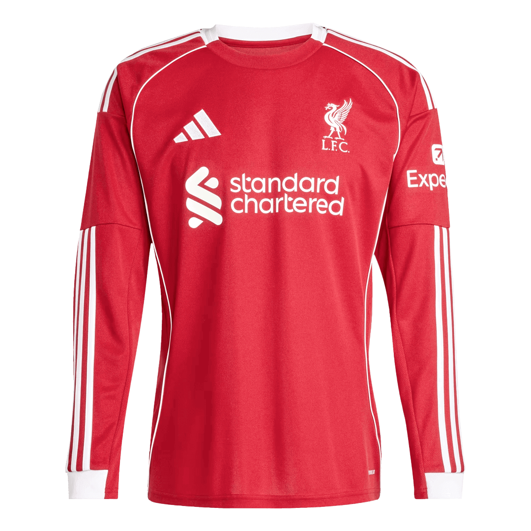 Liverpool Home Soccer Jersey Retro 2025/26 - Long Sleeve - Football Shirt | SmartJerseys | Official Quality