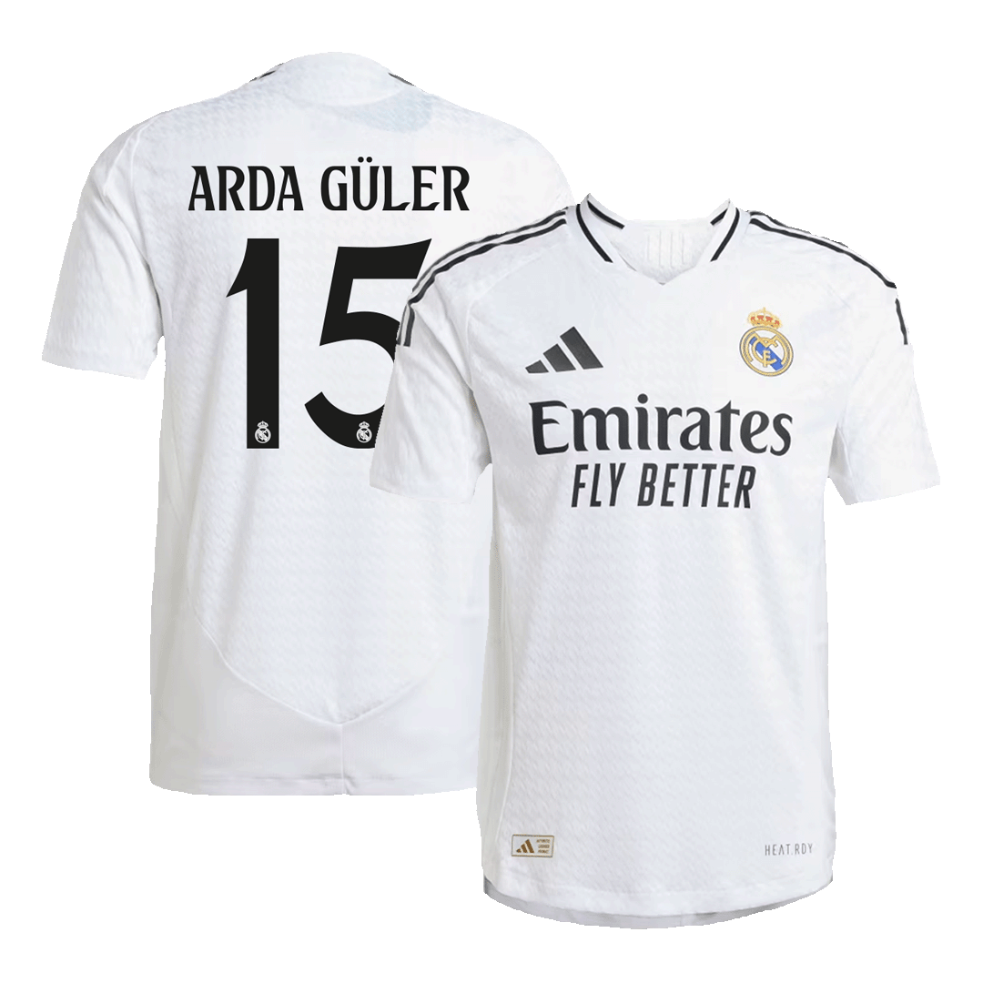 Real Madrid ARDA GÜLER #15 Home Jersey Authentic - Football Shirt | SmartJerseys | Official Quality