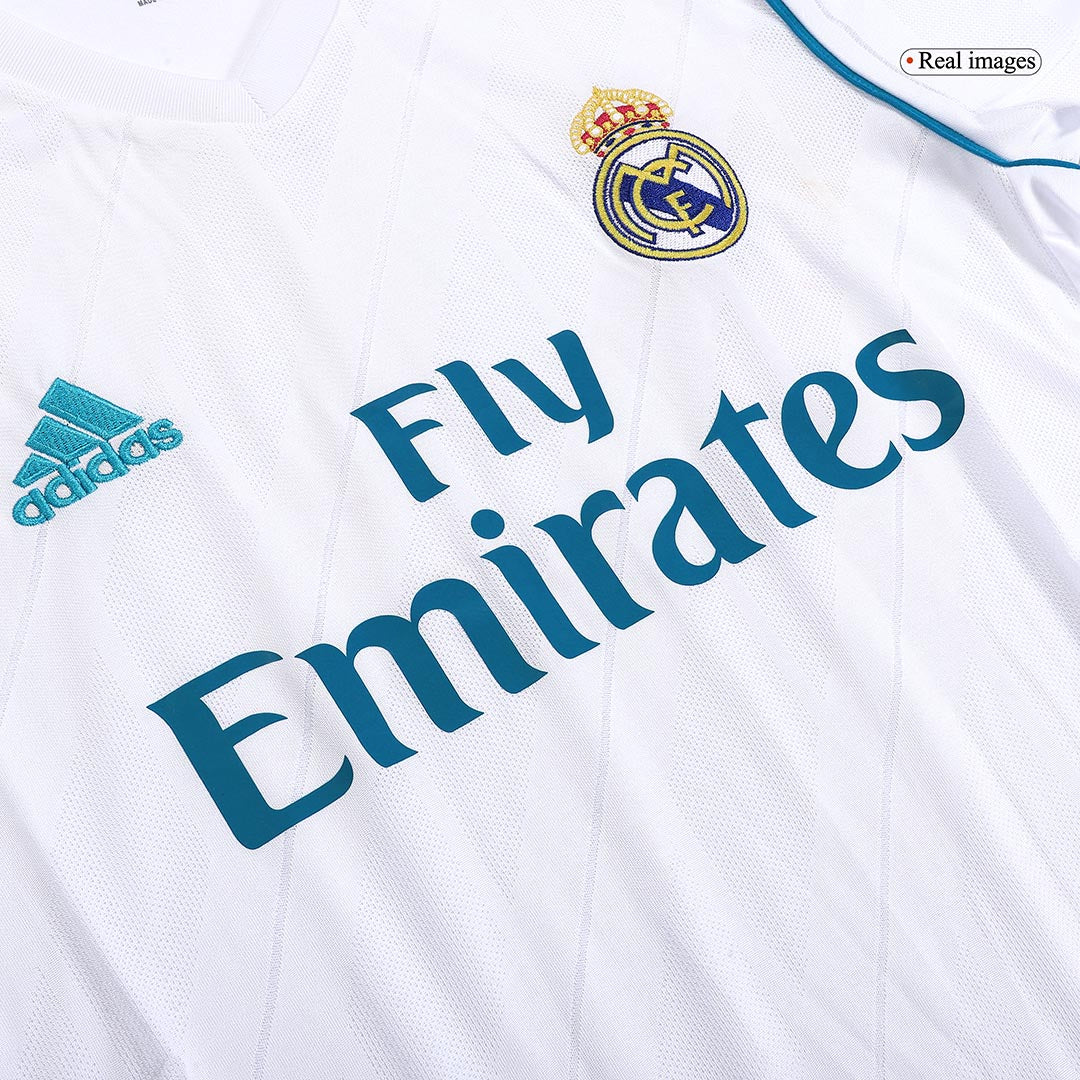 17/18 Real Madrid Home White Retro Jerseys Shirt(Player Version)