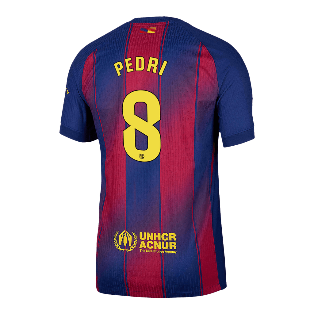 Barcelona PEDRI #8 Home Soccer Jersey Authentic 2025/26