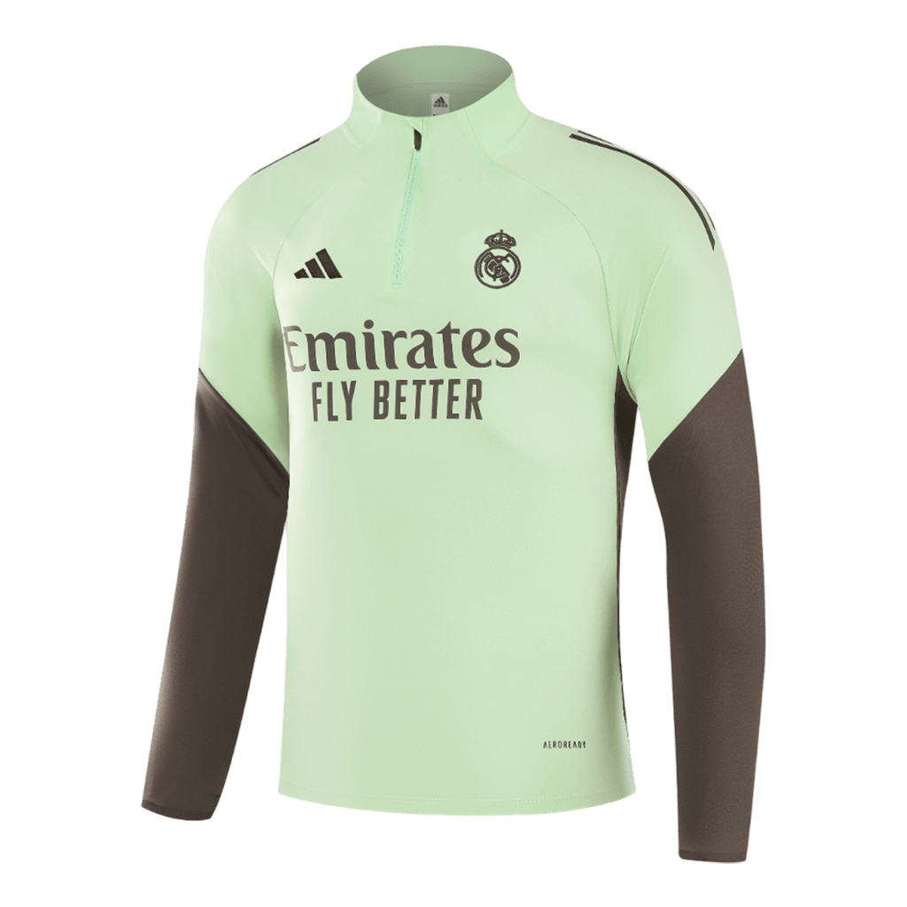 Conjunto de sudadera con cremallera del Real Madrid para niño (camiseta y pantalón) 25/26 Verde