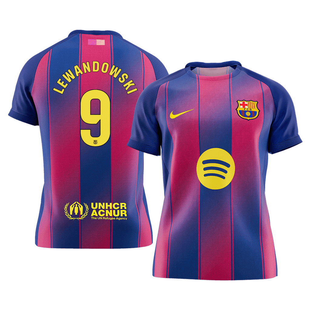 Barcelona LEWANDOWSKI #9 Home Soccer Jersey 2025/26 - Football Shirt | SmartJerseys | Official Quality