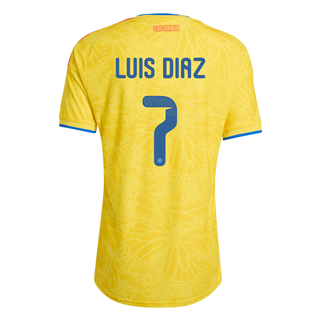 Colombia LUIS DíAZ #7 Home Soccer Jersey Authentic 2026