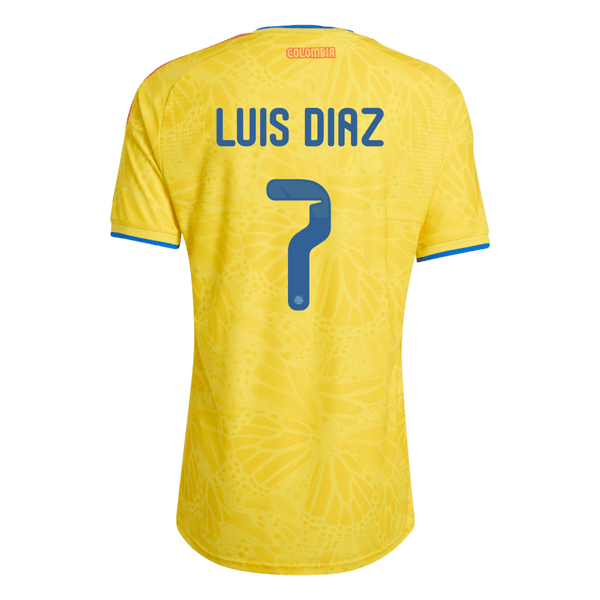 Colombia LUIS DíAZ #7 Home Soccer Jersey Authentic 2026