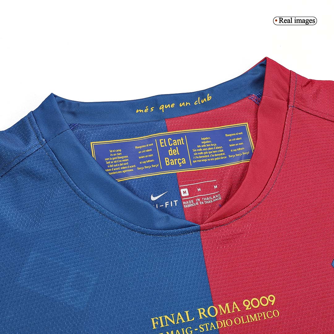 Barcelona XAVI #6 Home Soccer Jersey Retro 2008/09 - Long Sleeve (UCL Final)