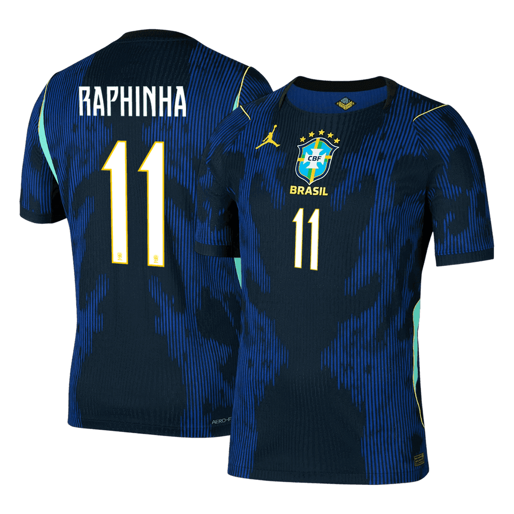 RAPHINHA #11 Player Version Brazil Away Soccer Jersey World Cup 2026 Navy