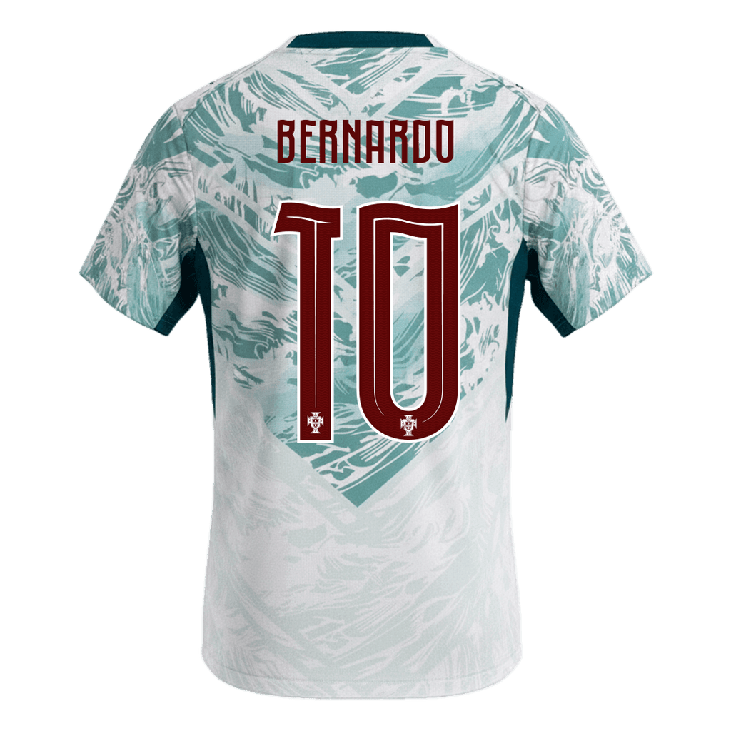 BERNARDO #10 Portugal Away Soccer Jersey World Cup 2026 White&Green
