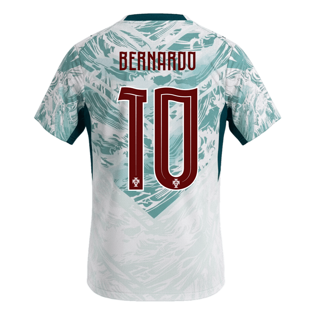 BERNARDO #10 Portugal Away Soccer Jersey World Cup 2026 White&Green