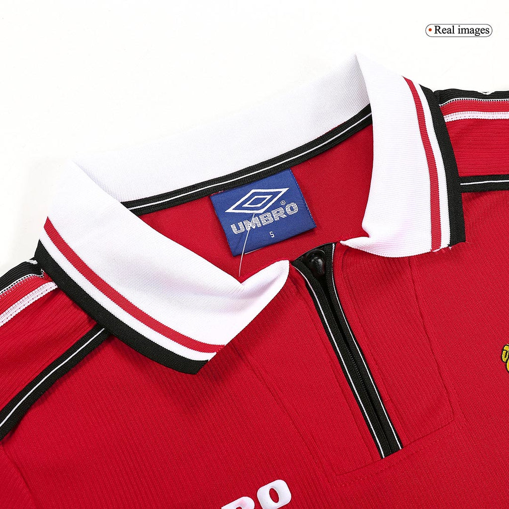 Maillot rétro domicile de Manchester United 1998/99 - Manches longues