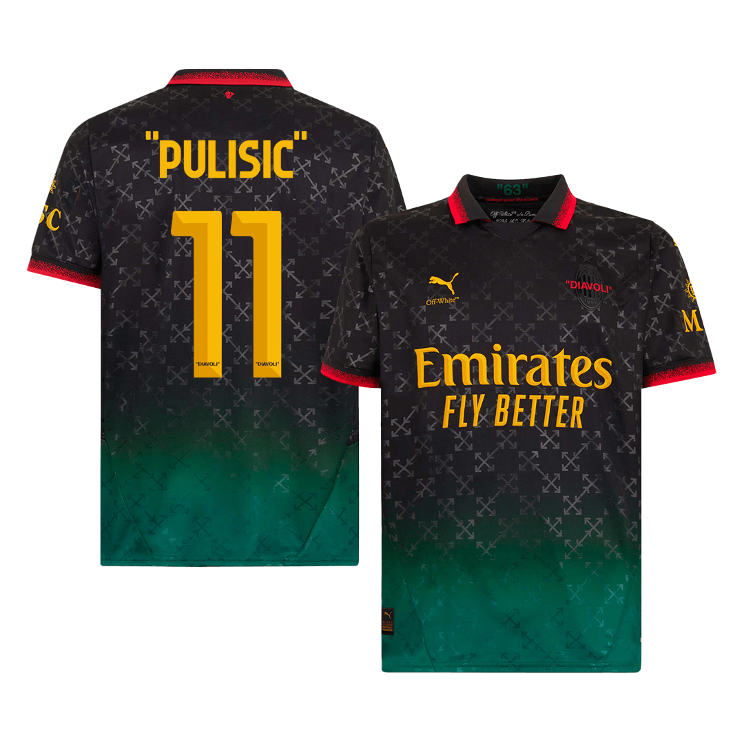 AC Milan "PULISIC" #11 Fourth Away Soccer Jersey 2024/25 - Football Shirt | SmartJerseys | Official Quality