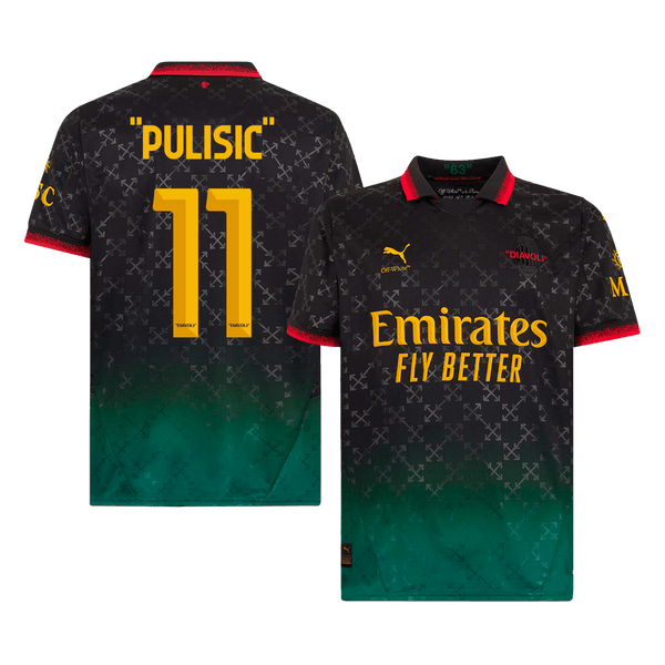 AC Milan "PULISIC" #11 Fourth Away Soccer Jersey 2024/25 - Football Shirt | SmartJerseys | Official Quality