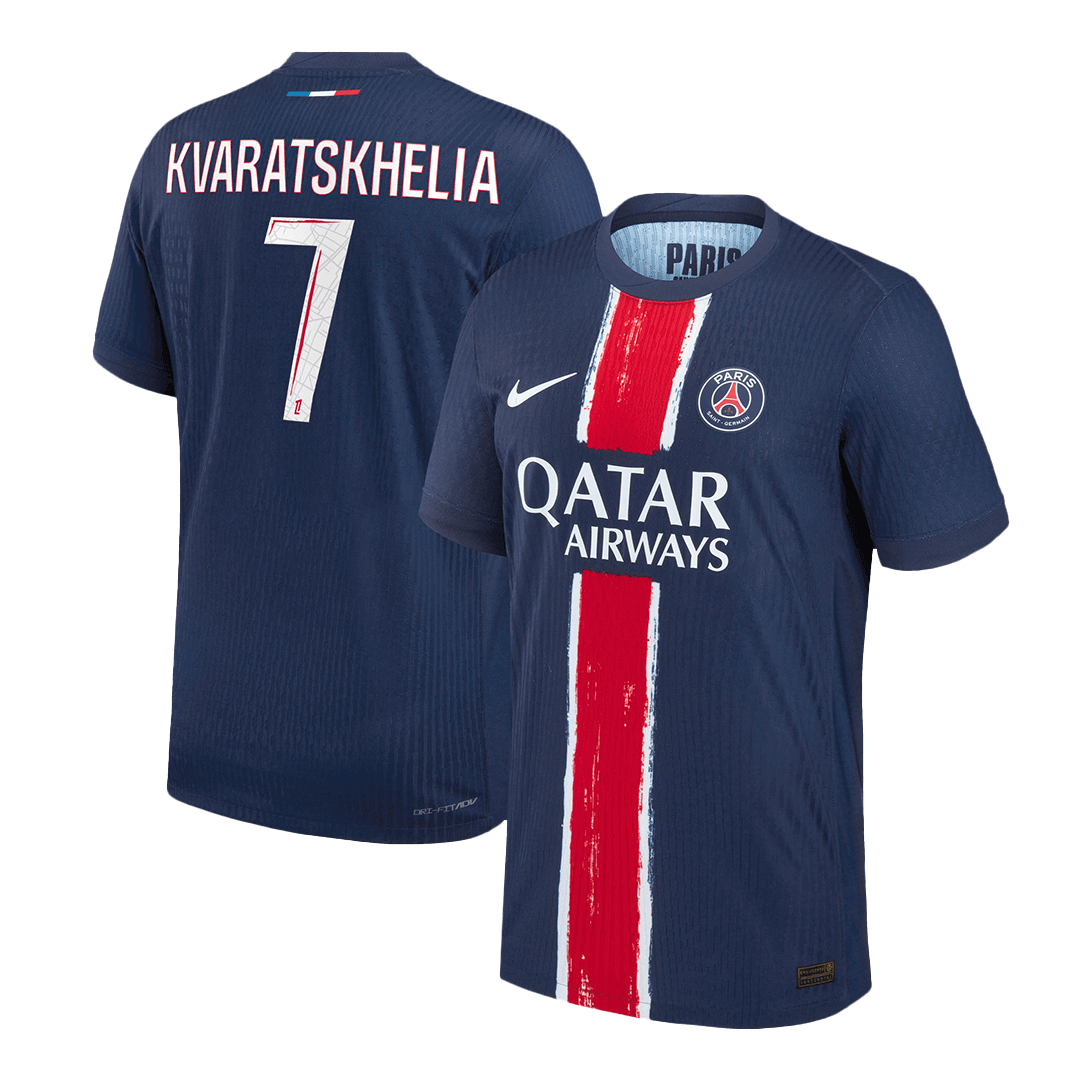PSG KVARATSKHELIA #7 Home Soccer Jersey Authentic 2024/25 - Football Shirt | SmartJerseys | Official Quality