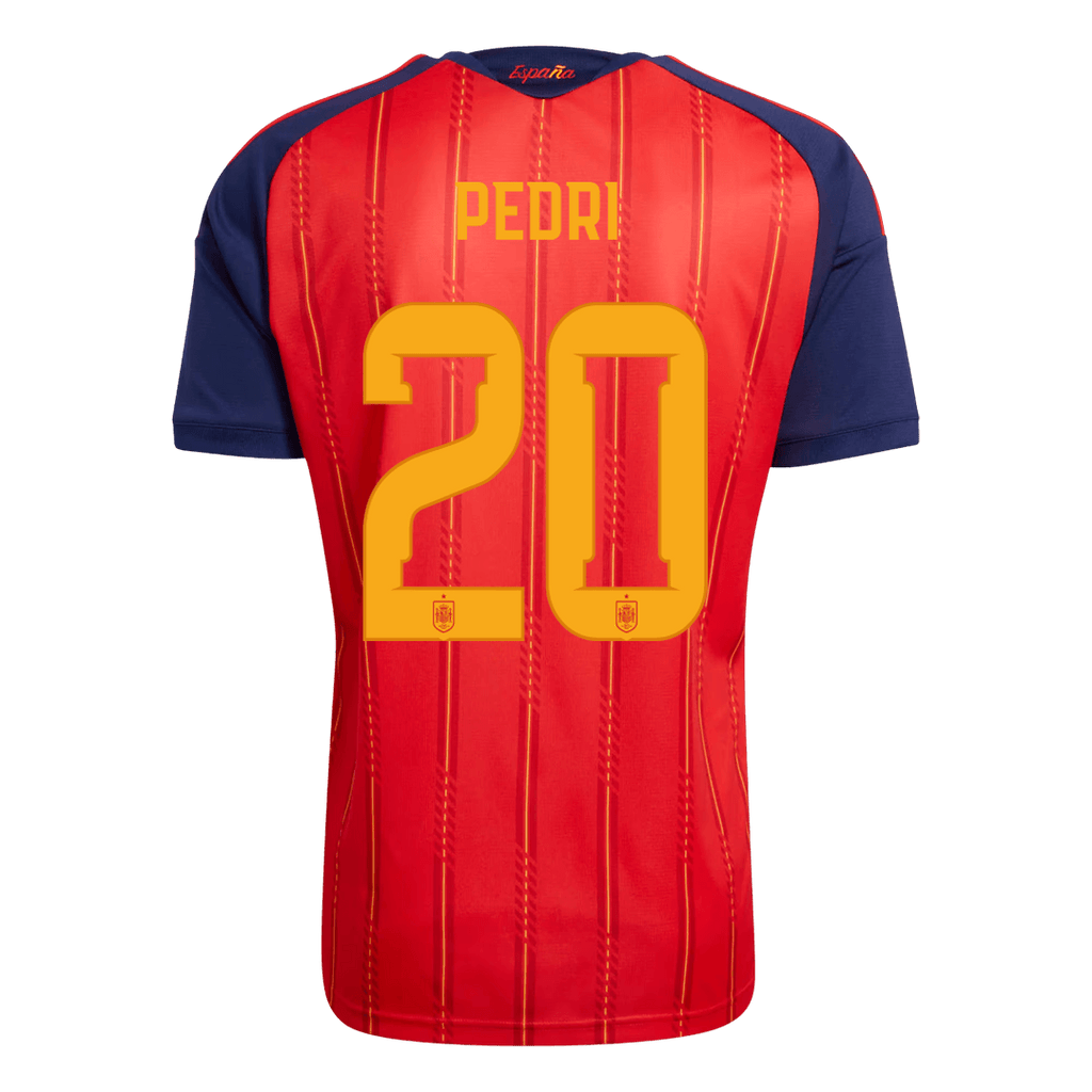 PEDRI #20 Spain Home Soccer Jersey World Cup 2026 Red
