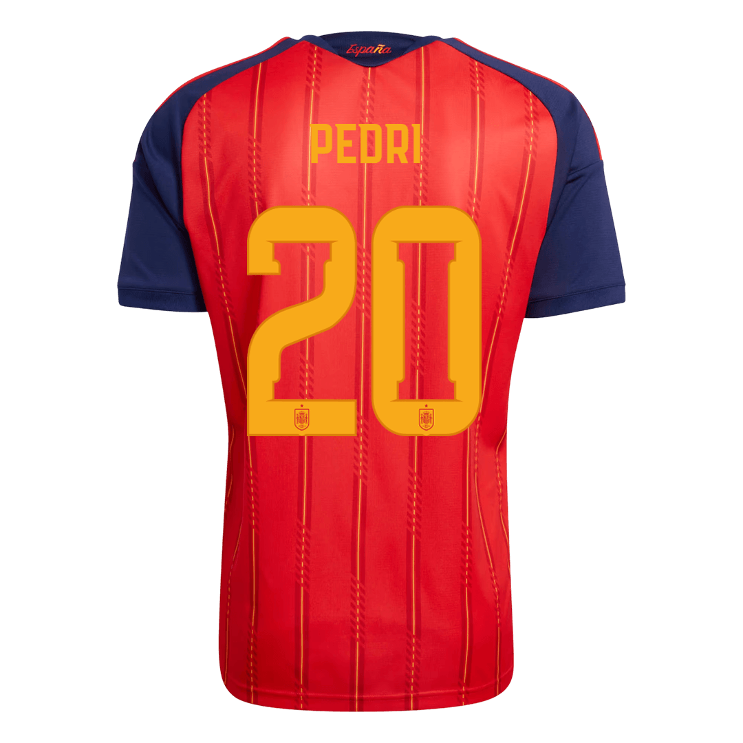 PEDRI #20 Spain Home Soccer Jersey World Cup 2026 Red
