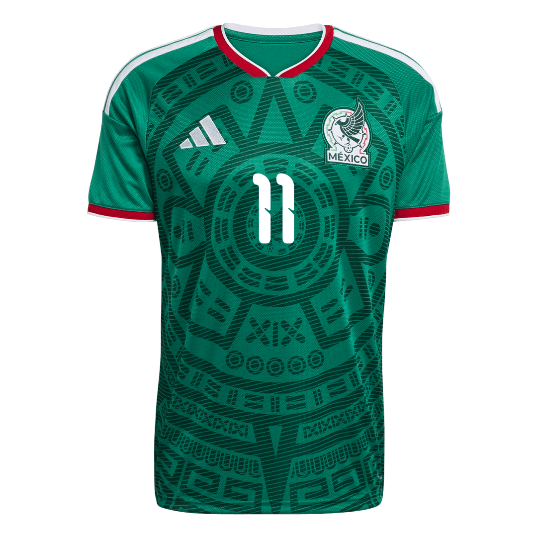 S.GIMENEZ#11 Mexico Home Soccer Jersey World Cup 2026 Green