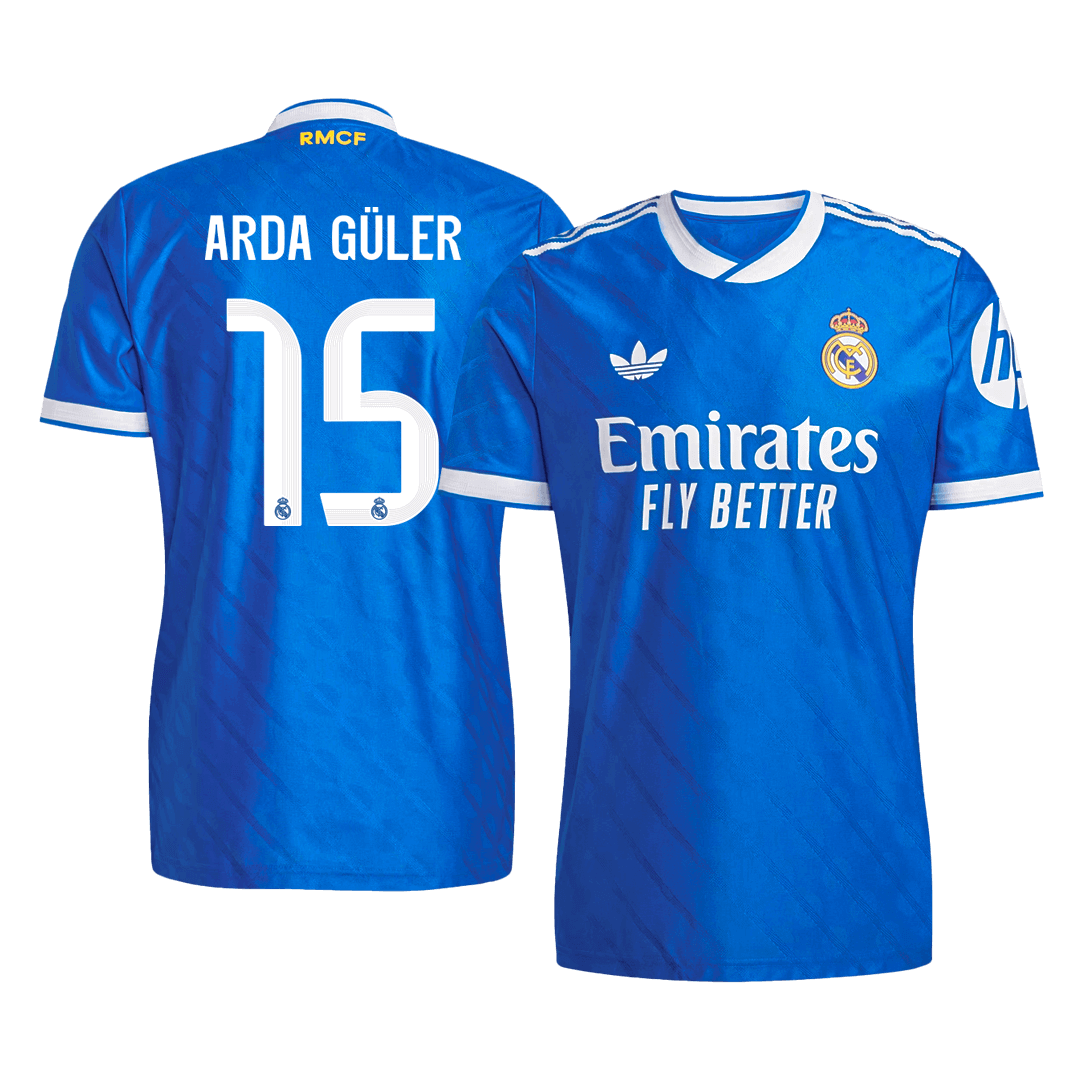 ARDA GÜLER #15 Authentic Real Madrid Third Away Soccer Jersey 2025/26 Blue - Football Shirt | SmartJerseys | Official Quality