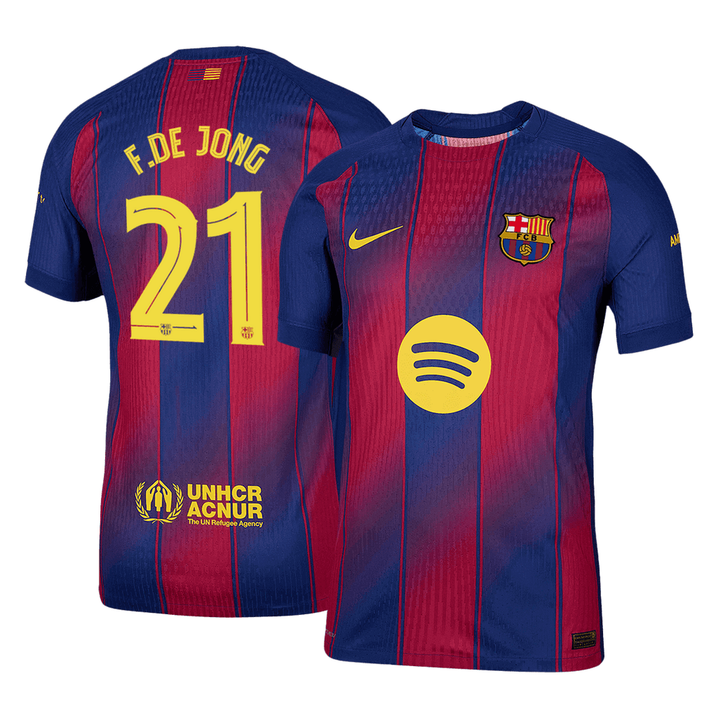 Barcelona F.DE JONG #21 Home Soccer Jersey Authentic 2025/26 - UCL Edition - Football Shirt | SmartJerseys | Official Quality