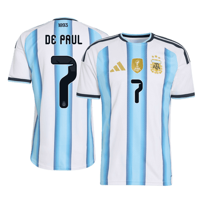 DE PAUL #7 Player Version Argentina Home Soccer Jersey World Cup 2026 Blue&White