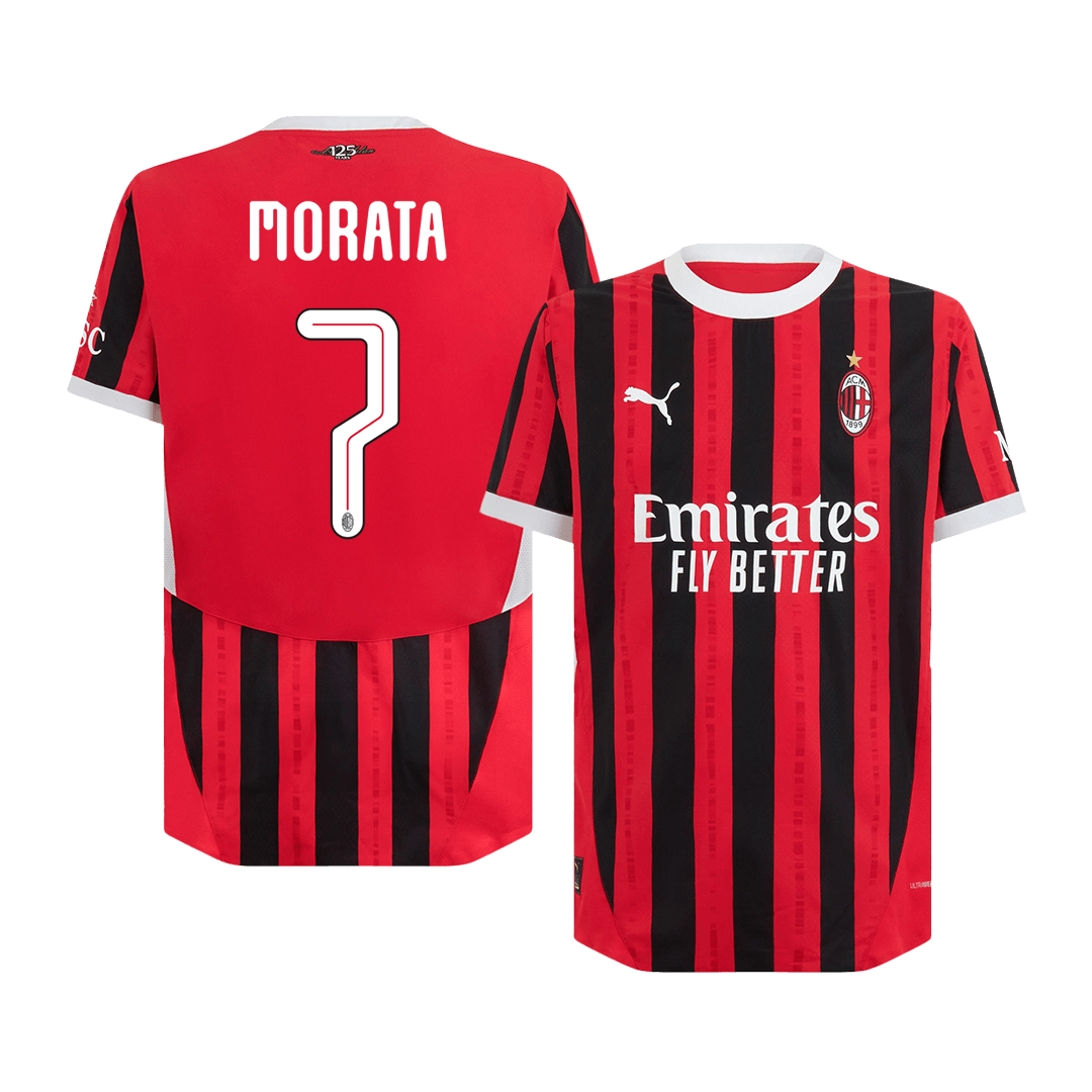 AC Milan MORATA #7 Home Jersey Authentic 2024/25 - UCL Edition - Football Shirt | SmartJerseys | Official Quality
