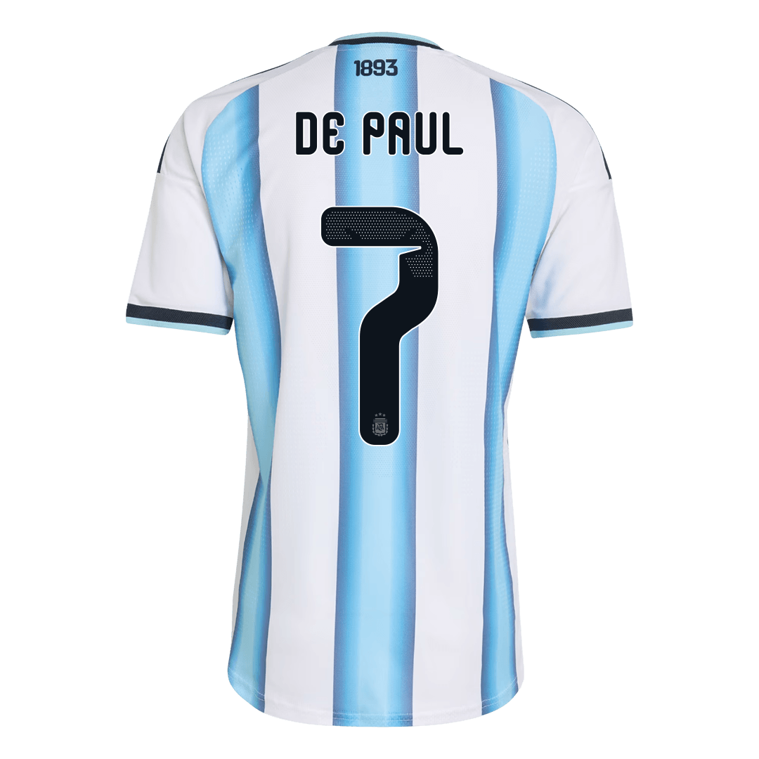 DE PAUL #7 Player Version Argentina Home Soccer Jersey World Cup 2026 Blue&White
