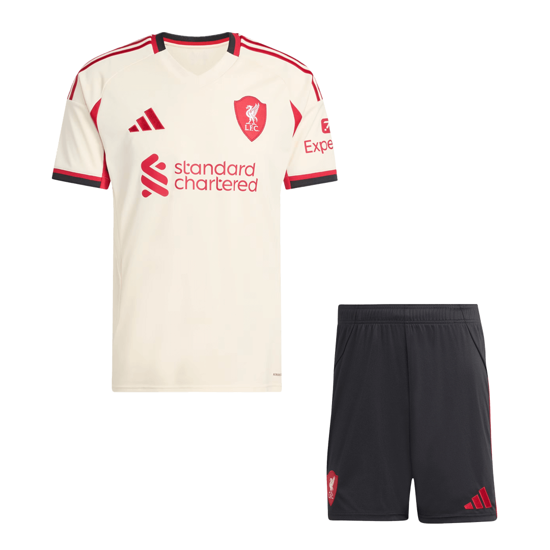 Liverpool Away Soccer Jersey Kit 2025/26 (Jersey+Shorts) - Football Shirt | SmartJerseys | Official Quality