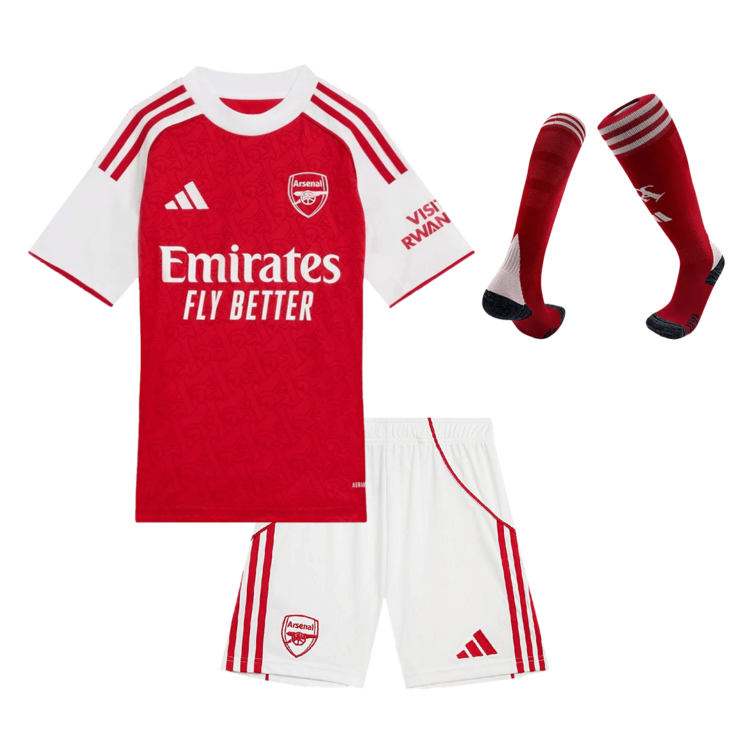 Kid's Arsenal Home Soccer Jersey Kit(Jersey+Shorts) 2025/26 Red - Football Shirt | SmartJerseys | Official Quality