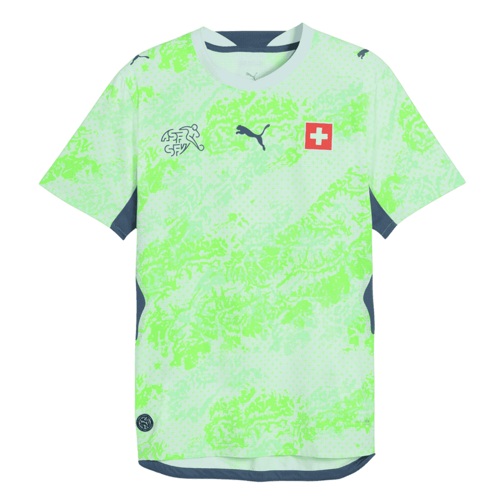 Switzerland Away Soccer Jersey World Cup 2026 Green