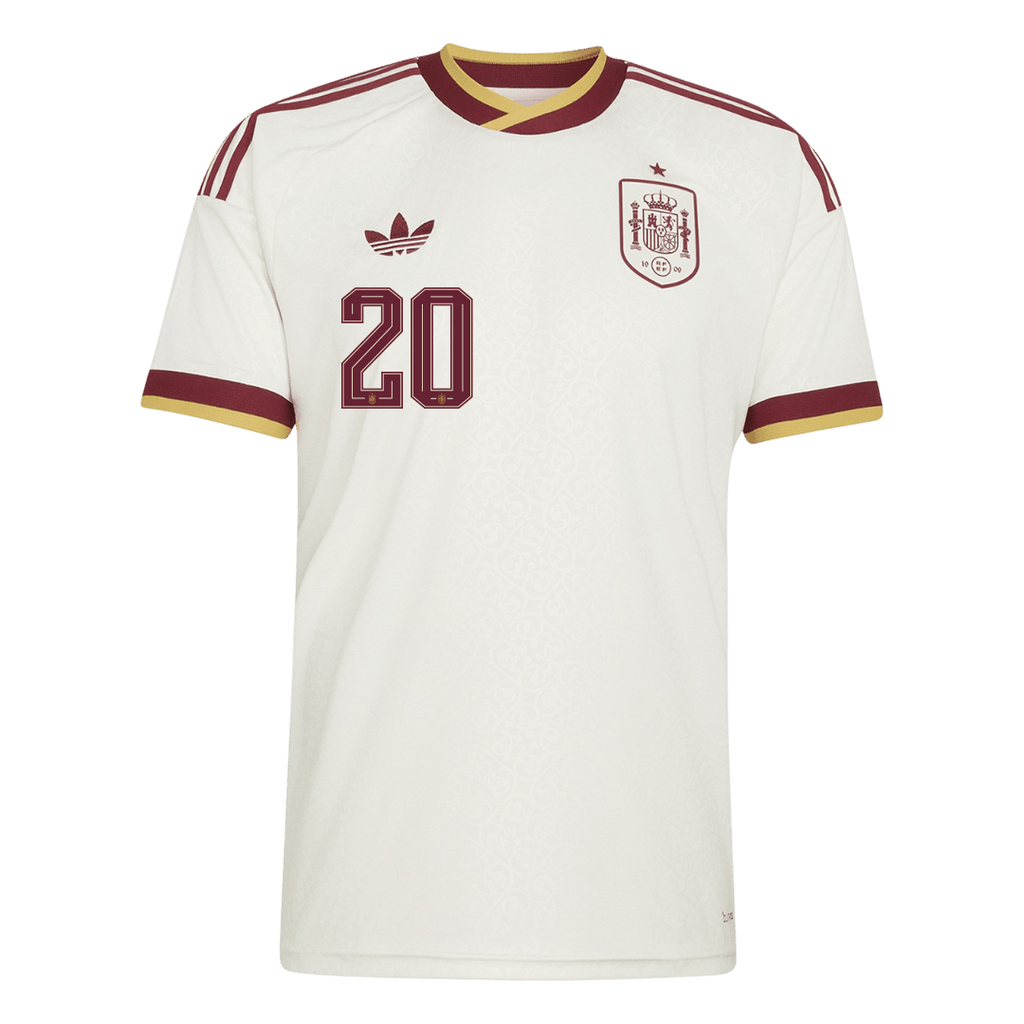 PEDRI #20 Spain Away Soccer Jersey World Cup 2026 White