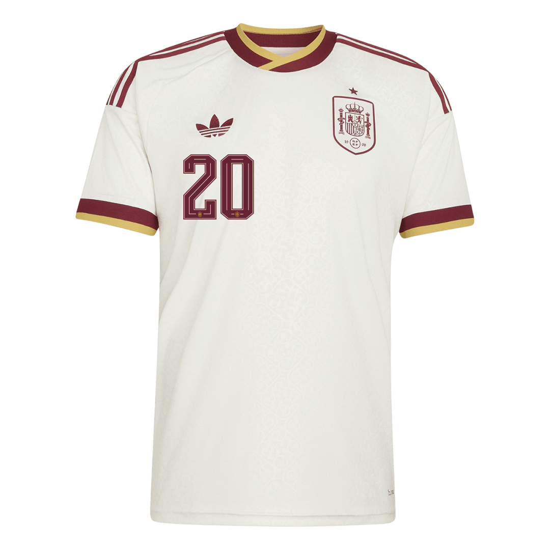 PEDRI #20 Spain Away Soccer Jersey World Cup 2026 White
