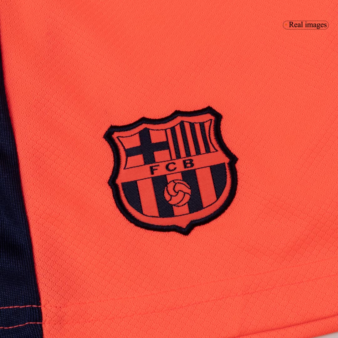 Maillot extérieur troisième du FC Barcelone pour enfant, saison 25/26, orange