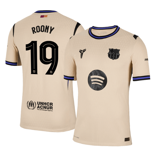 ROONY #19 Authentic Barcelona Away Soccer Jersey 2025/26 Yellow - UCL - Football Shirt | SmartJerseys | Official Quality