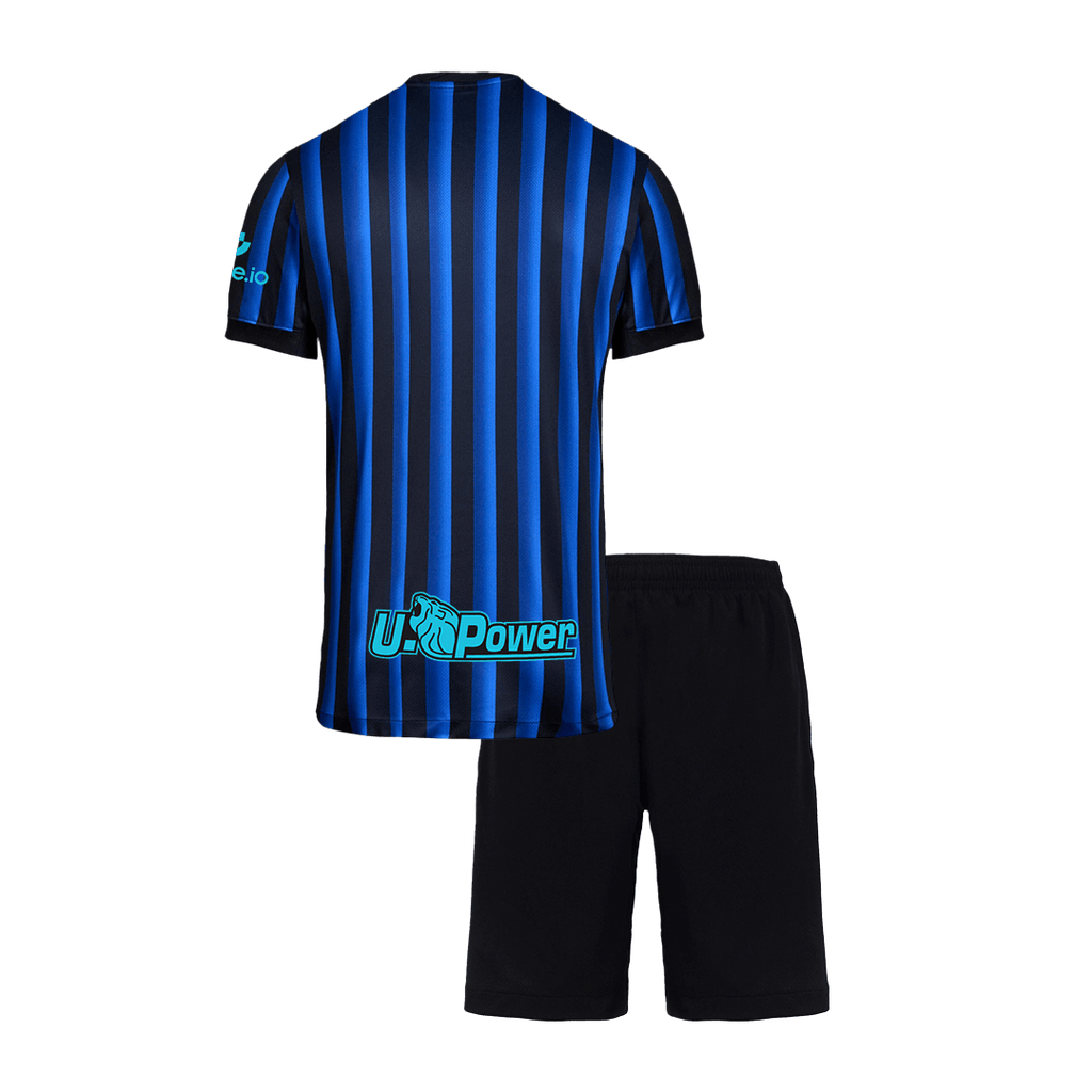 Camiseta de fútbol local del Inter de Milán 2025/26 para niños (camiseta y pantalón corto)