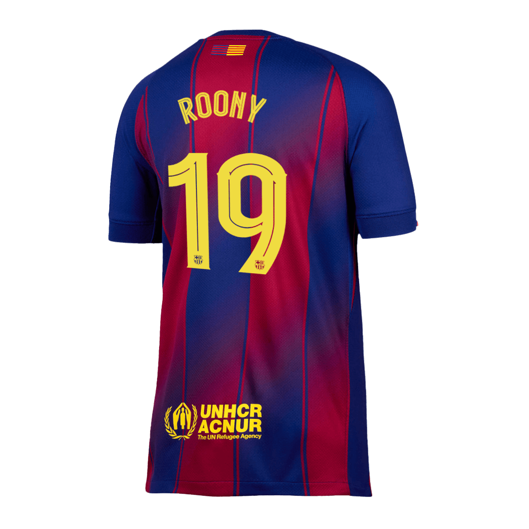 Barcelona ROONY #19 Home Soccer Jersey 2025/26 - UCL Edition
