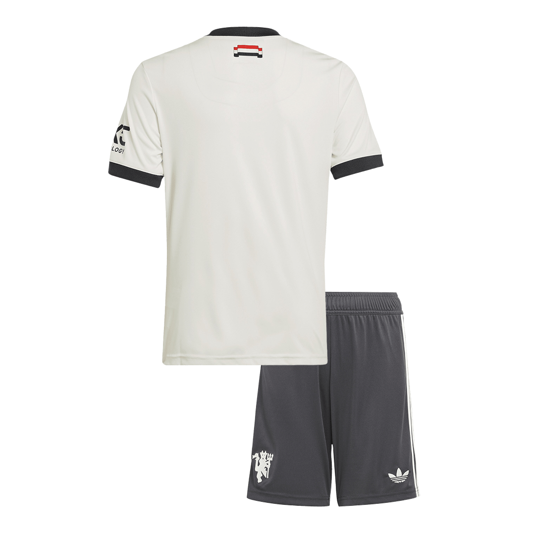 Manchester United Third Away Soccer Jersey Kit  Kids(Jersey+Shorts)